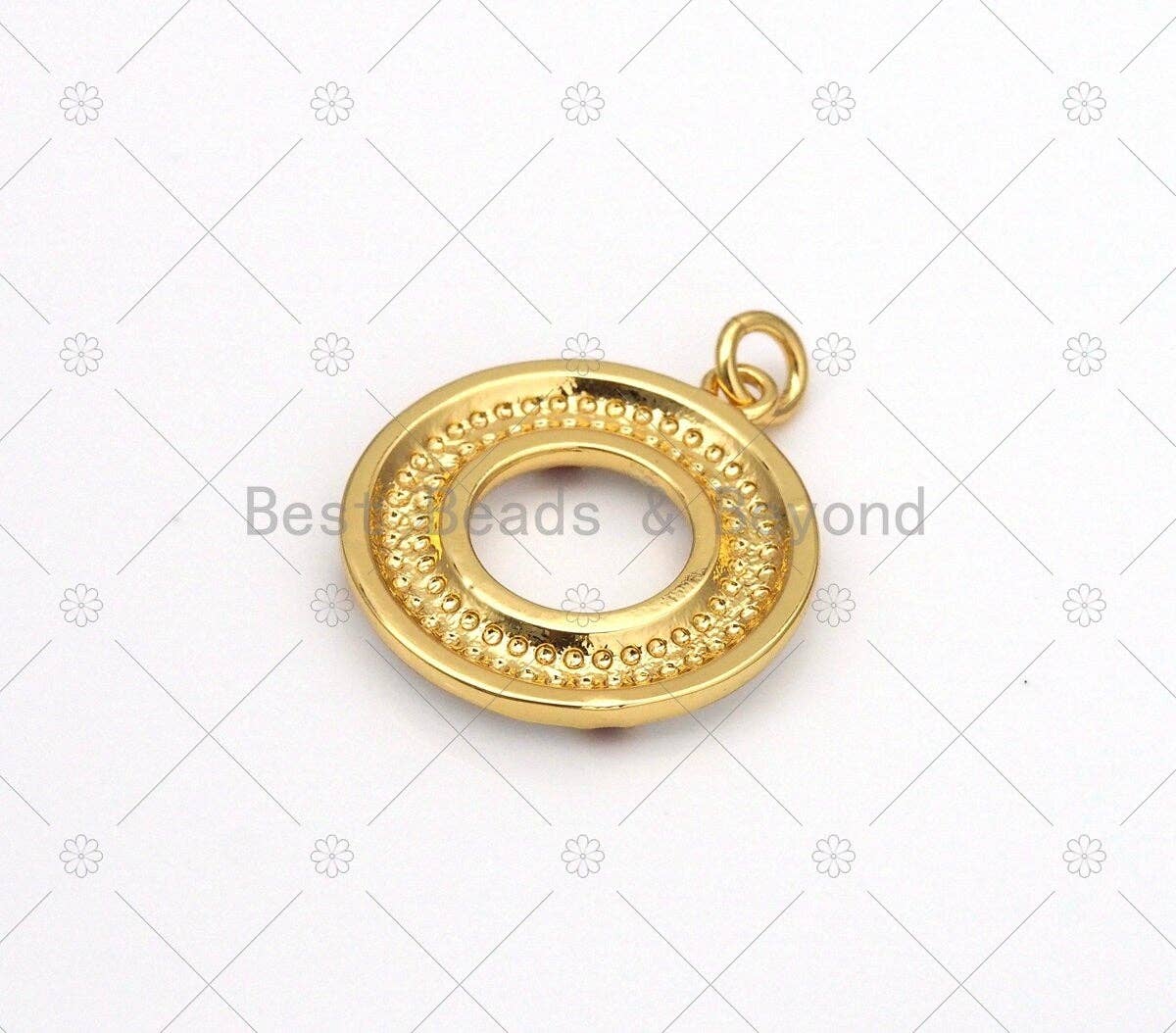 White Red Enamel Lifebuoy Shape Pendant,18K Gold Filled Lifebuoy Charm,Necklace Bracelet Charm Pendant, 23x20mm,Sku#LK473