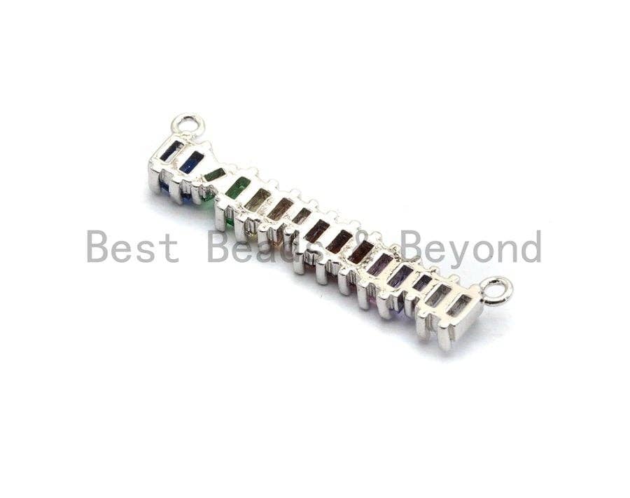 Colorful CZ Micro Pave Long Bar Pendant for Necklace ,Colorful Cz Beads, Micro Pave Findings Pendant, 6x35mm, sku#F682