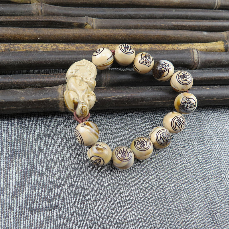 Women's & Men's Plastic Beads Imitation Beeswax Ivory Jade Bracelets