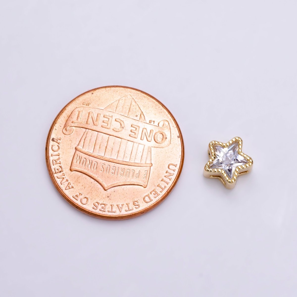 10x 7mm Star Beads for Necklace Bracelet Component in Real Gold Plated B-162