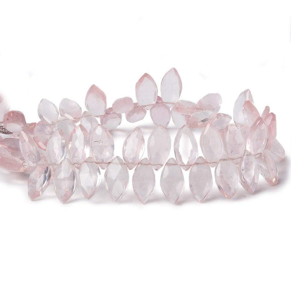 10x5-12x6mm Rose Quartz Faceted Marquise Beads 7 inch 56 beads