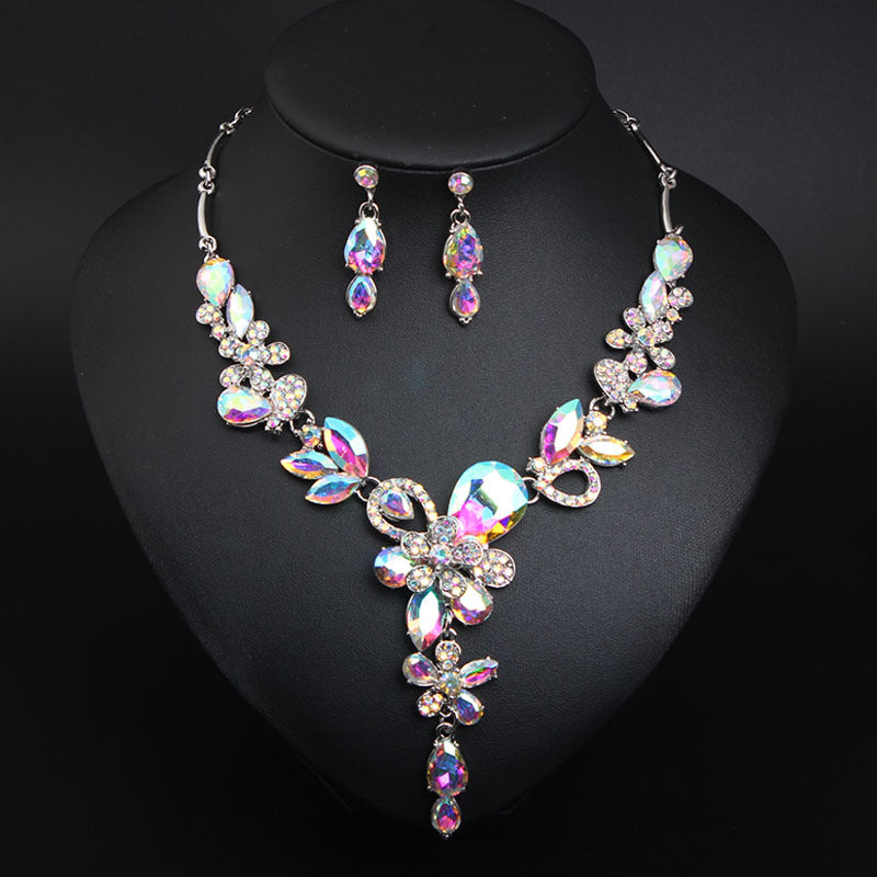 Flowers Suite Flash Gem Female Fashion Necklaces
