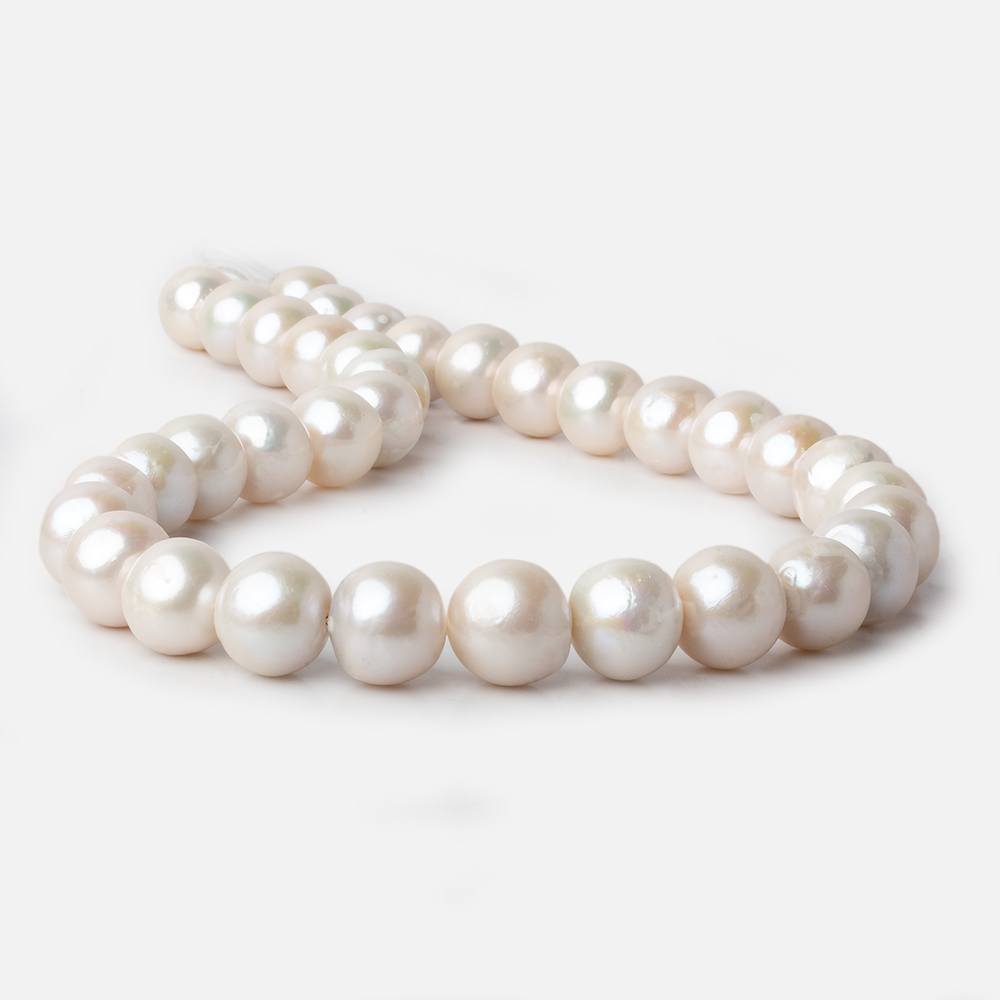 11.5x11-13.5x14mm Cream Near Round Freshwater Pearls 16 inch 31 pieces