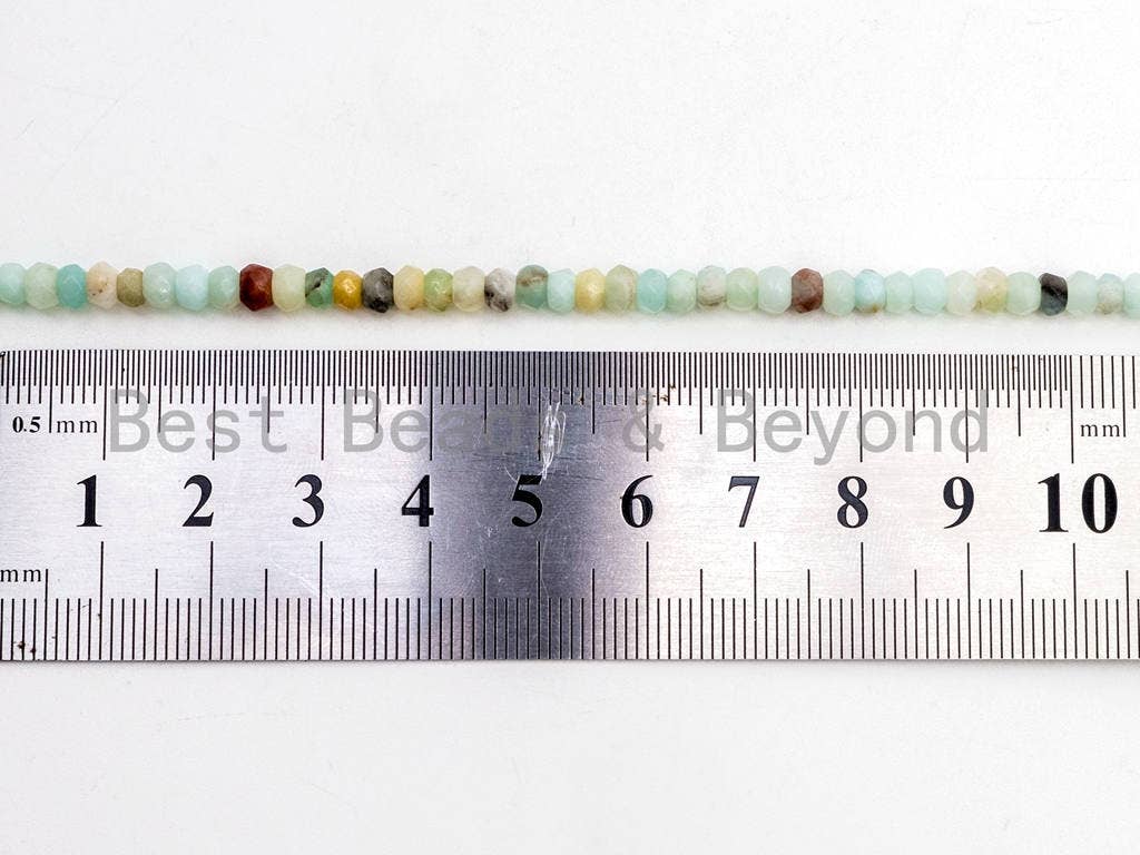 Natural Rondelle Amazonite beads Strand,2x4mm Faceted Rondelle beads, Natural Amazonite Beads, 15.5inch strand, SKU#U126