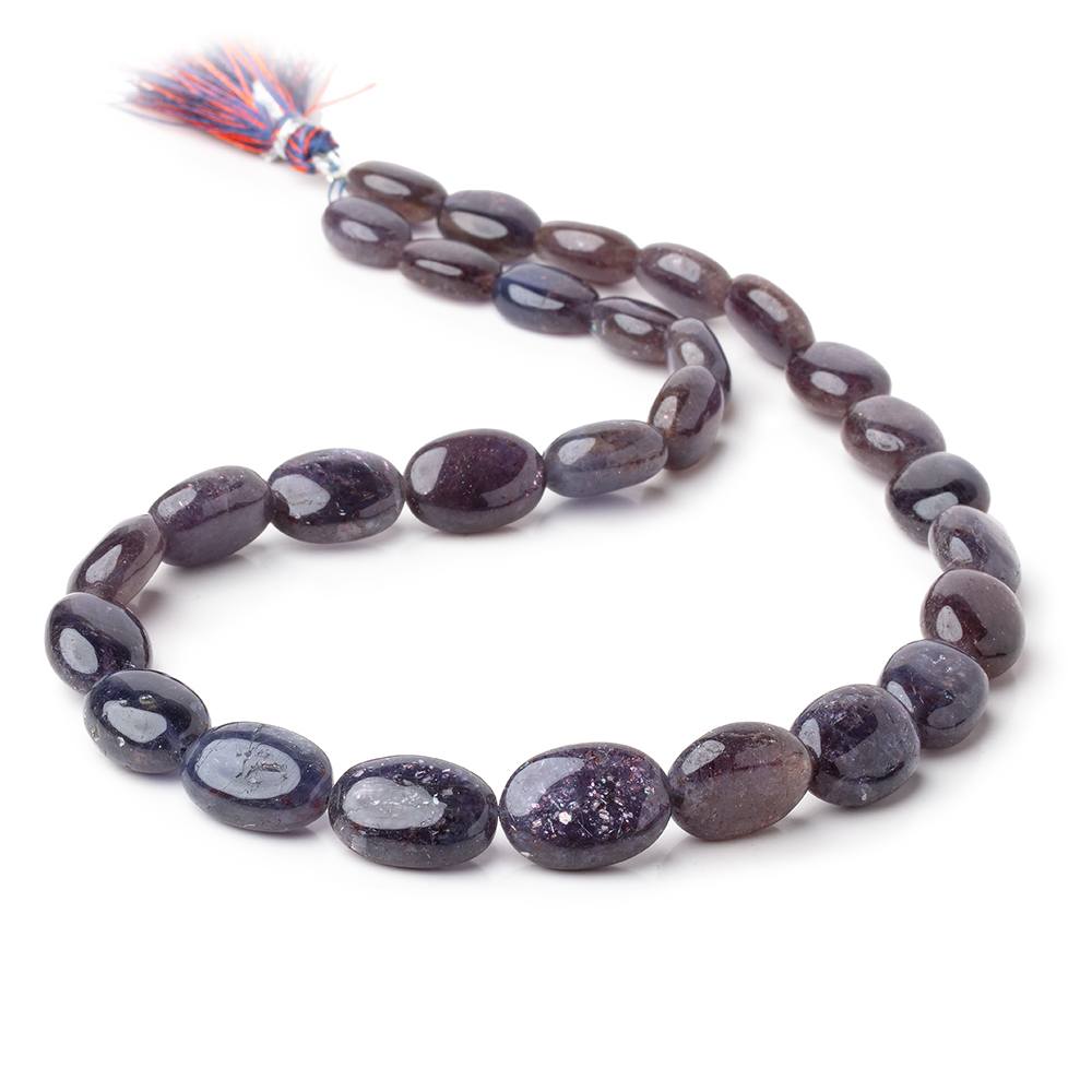 10x8-14x12mm Bloodshot Iolite-Sunstone Plain Oval Beads 16 inch 32 pieces