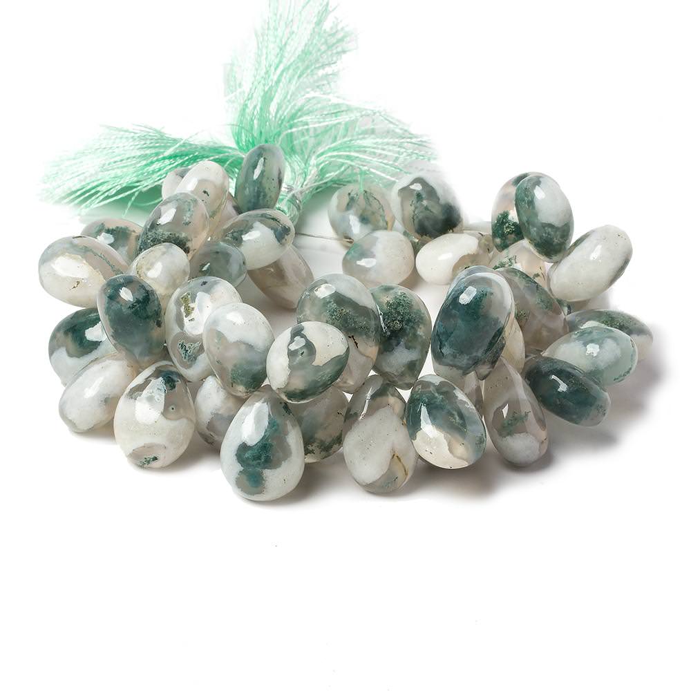 12x9-15x10mm Peacock Solar Quartz plain pear beads 7.5 inch 46 pieces