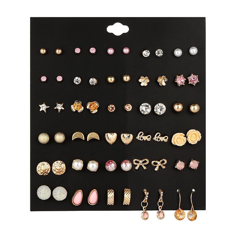 Stylish Flower January Gold Ear-ring Clip Earrings