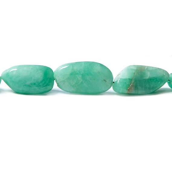 13x12.5-20.5x11.5mm Emerald plain nugget Beads 16 inch 25 pieces