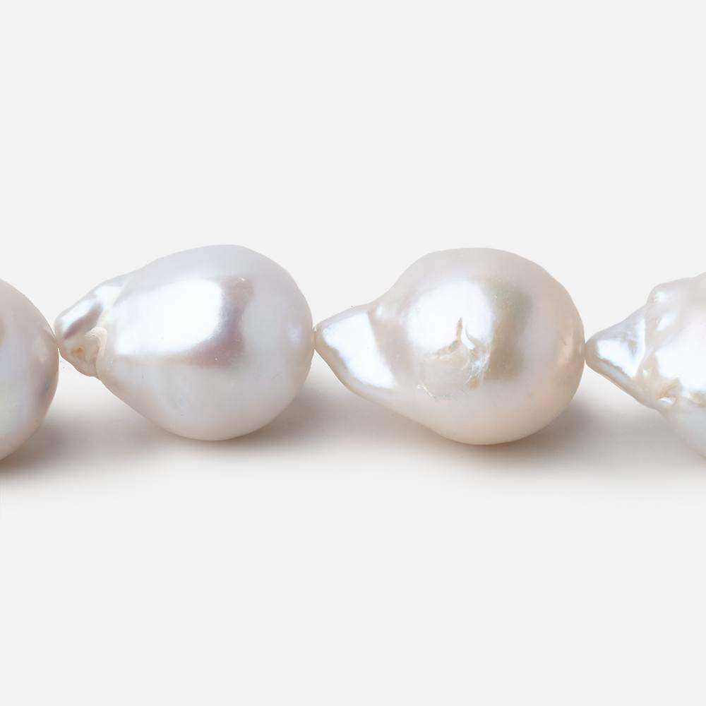 14.5x12-19x15mm Off White Ultra Baroque Freshwater Pearls 16 inch 24 pcs