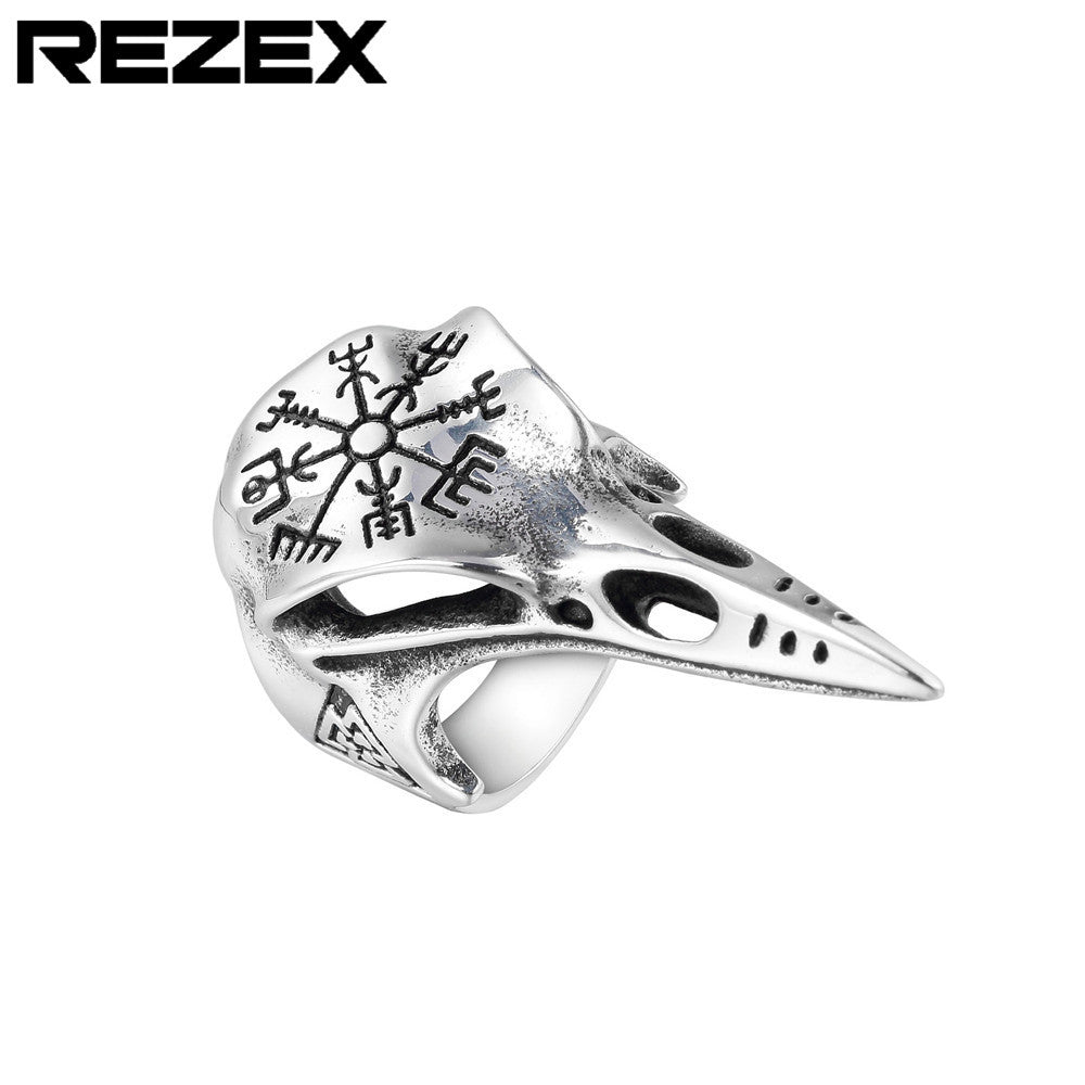 Men's Personality Retro Viking Titanium Steel Rings