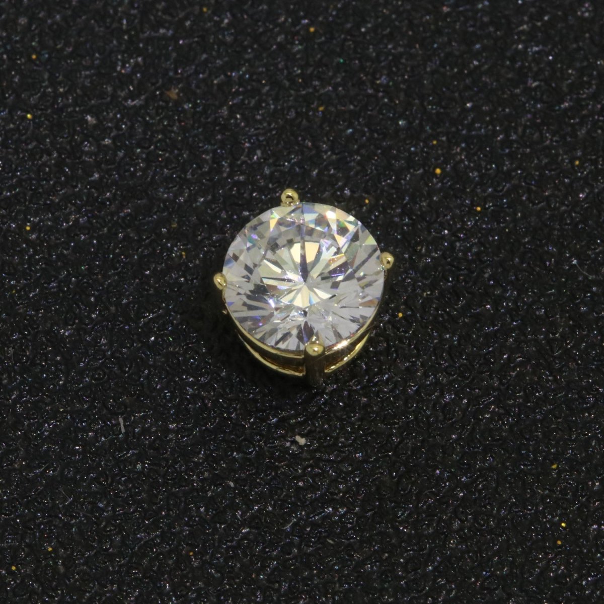 14K Gol Filled CZ micro pave solitaire round beads, spacer beads, small round spacer beads, mini small round beads 8.2*5.5mm B-683