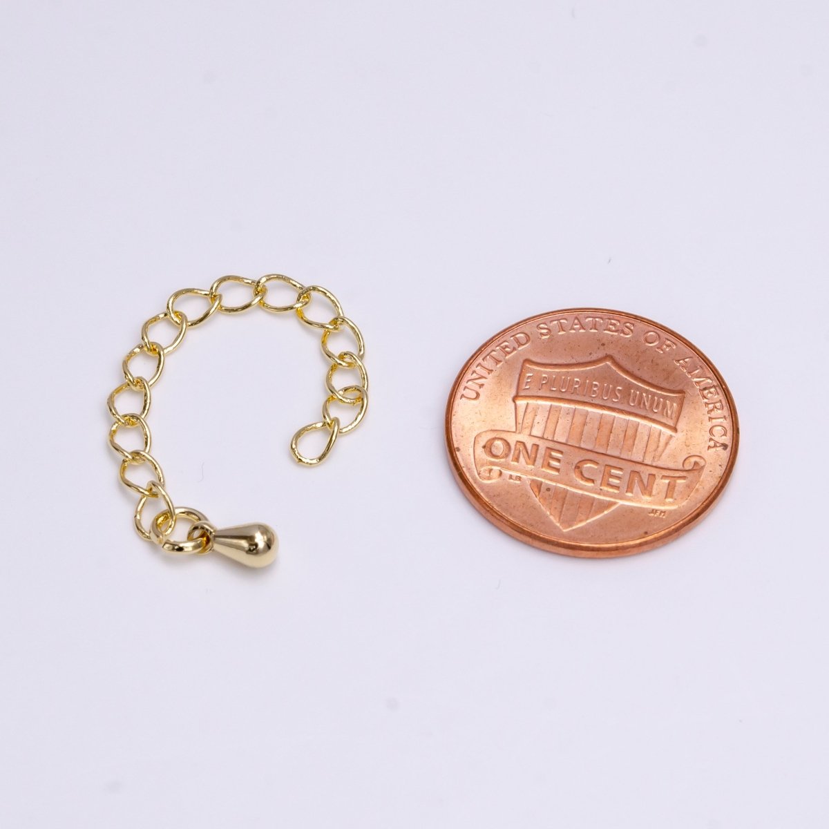 14K Gold Filled 50mm Teardrop Chain Extender Jewelry Making Supply | Z-384