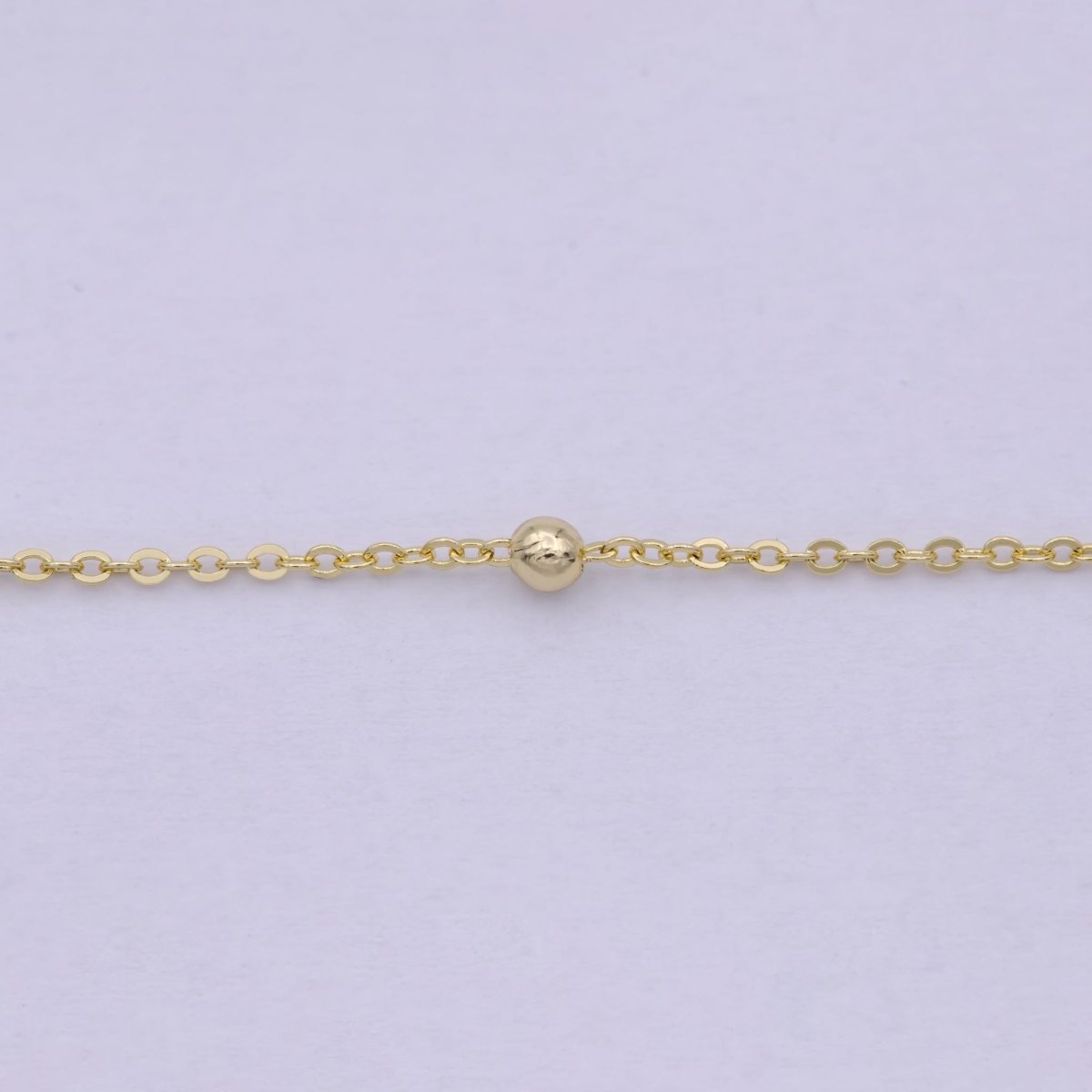 14K Gold Filled Chain, 3mm Bead Width, 24 Inch Layering Beaded Satellite Cable Necklace | WA-616 Clearance Pricing