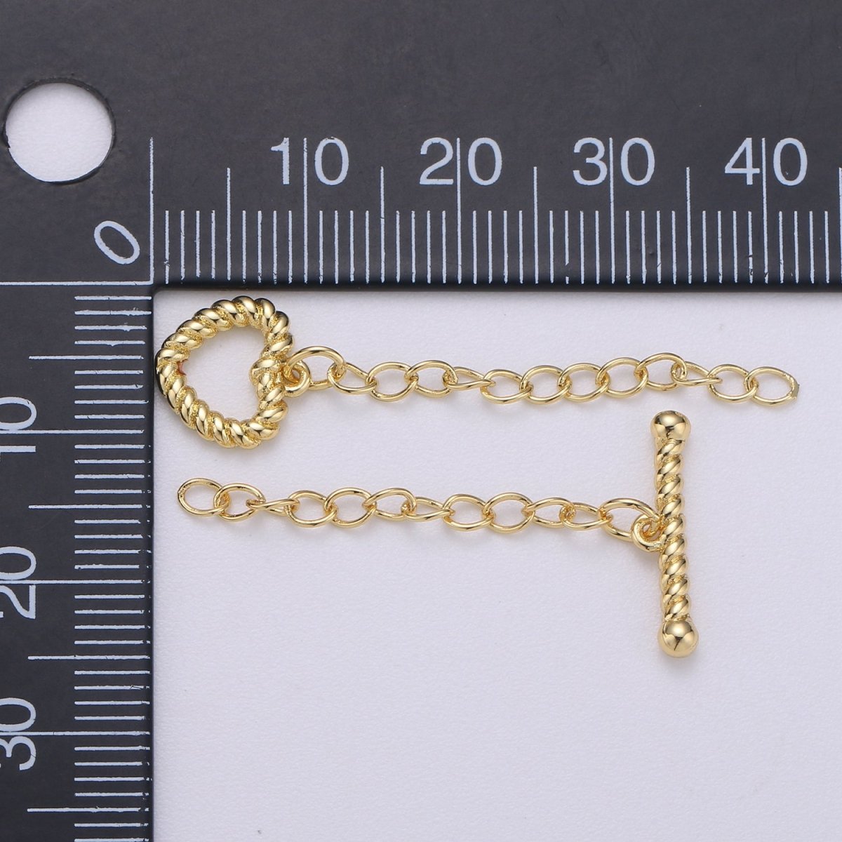 14k Gold Filled heart shape clasp toggle, Twisted Gold clasp, gold heart clasp toggle, heart toggle for Necklace Bracelet Component K-896