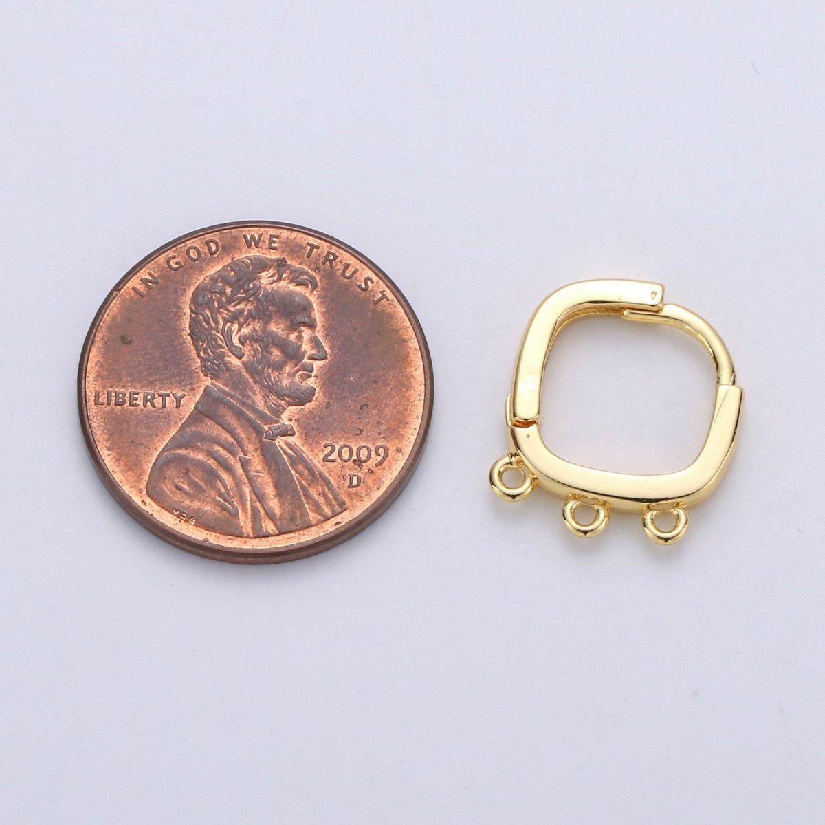 14k Gold Filled one touch w/ 3 open link Lever back earring making Nickel free Lead Free for Earring Charm Making Findings K-359