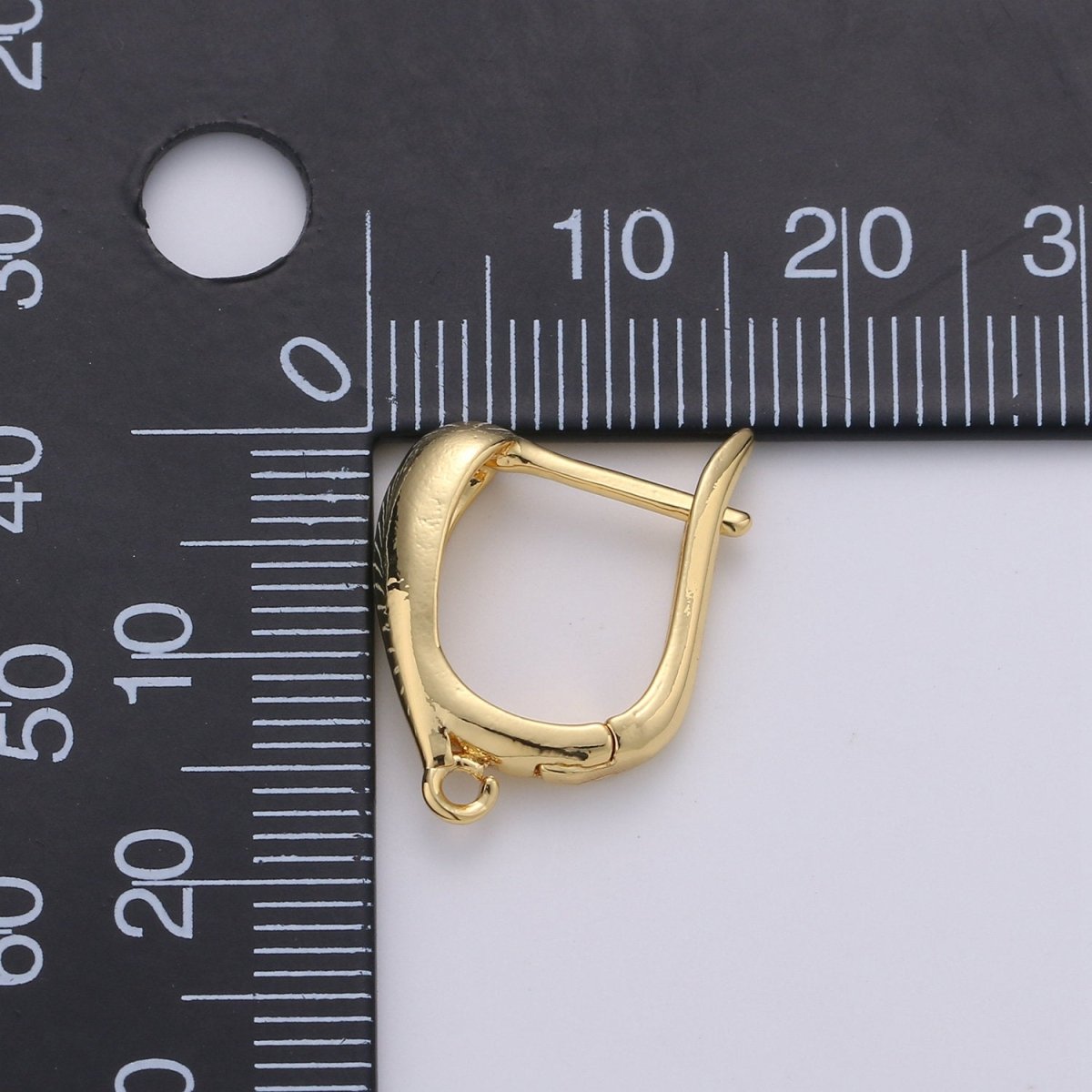 14k Gold Filled one touch w/ open link Lever back earring making, 11x17 mm, Nickel free Lead Free for Earring Charm Making Findings K-684 - K-686