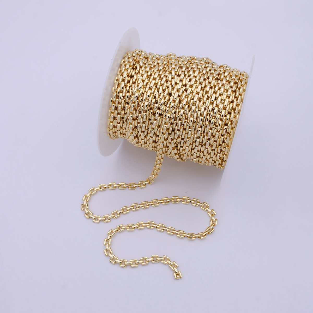 14K Gold Filled Panther Chain by Yard, 5.5mm Width Wholesale Bulk Panther Link For Jewelry Making | ROLL-706