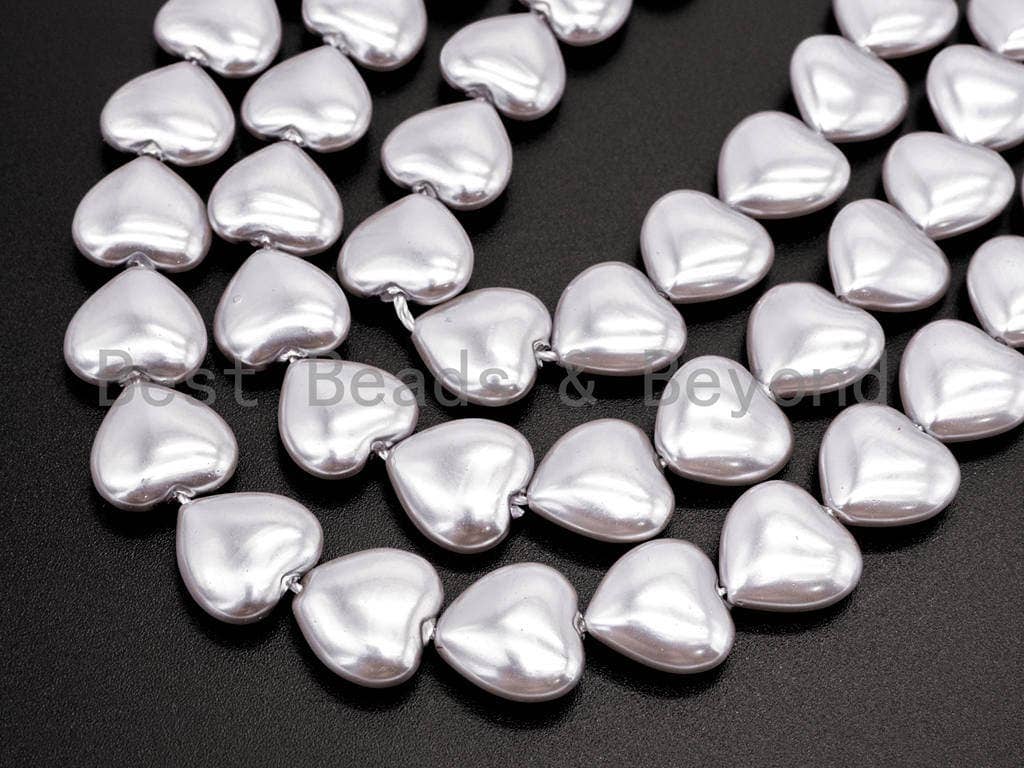 Gray Natural Mother of Pearl Heart Shape beads,5x12mm Pearl Heart beads, Loose Heart Smooth Pearl Shell Beads, 16inch strand, SKU#T71