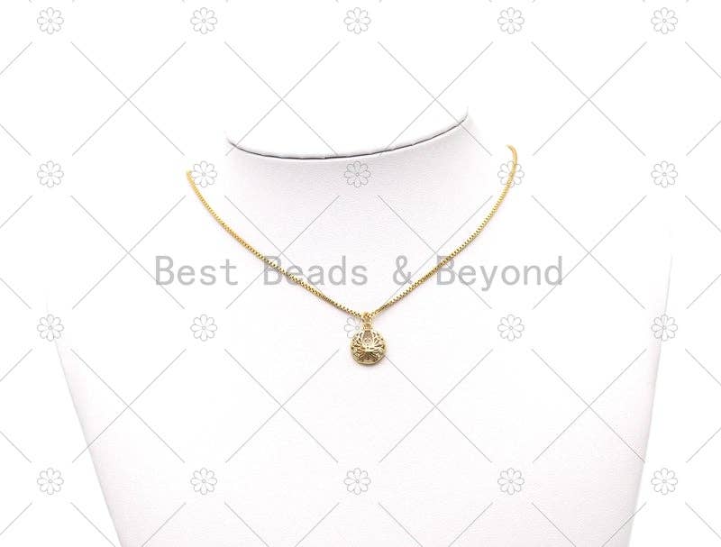 CZ Round Scorpion Charm, Sku#LD193