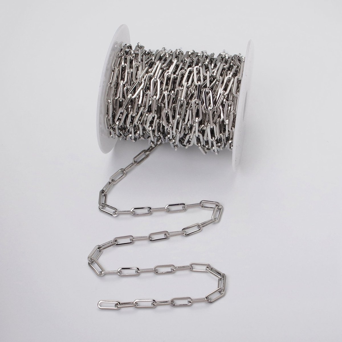 16k Gold Filled Paper Clip Unfinished 5.5mm Chain Gold & Silver | ROLL-1149 ROLL-1150 Clearance Pricing