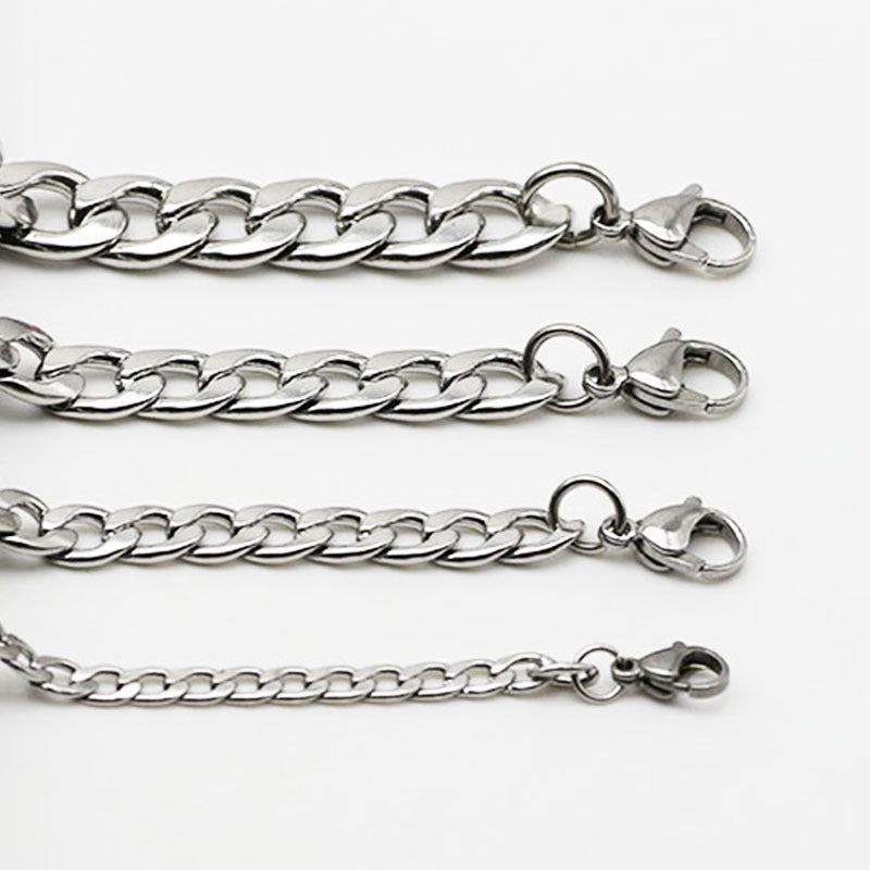 Men's Link Chain Stainless Steel Black Titanium Golden Necklaces