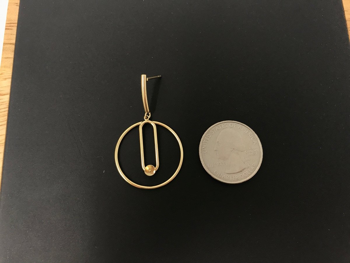 18k Gold Fill DIY Earrings with Loop, Make Your Own Stud Dangle Earrings, Earring Component Findings for Jewelry Making Supplies, K-018