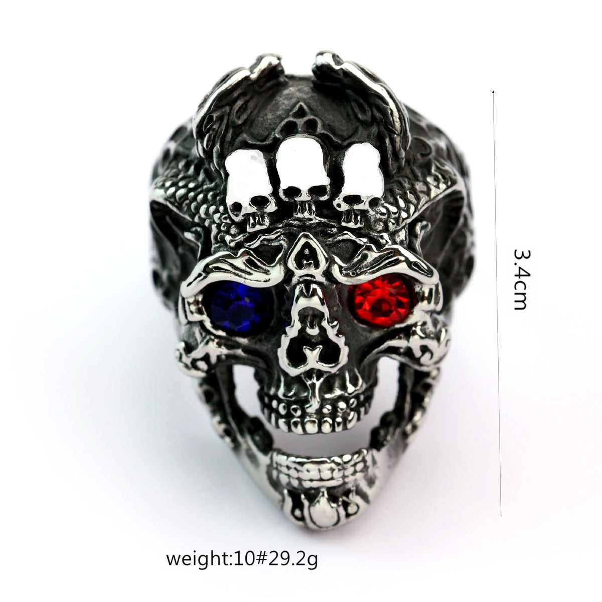 European And American Retro Stainless Steel Mens Ring, Bold And Punk-style