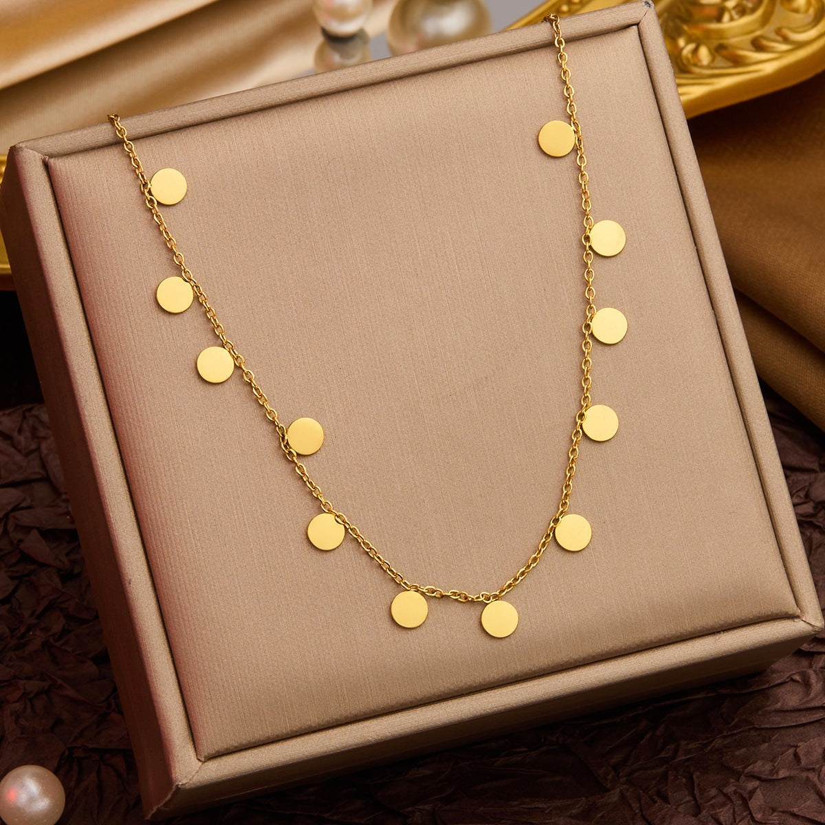 Water Drop Titanium Steel Necklace For Women
