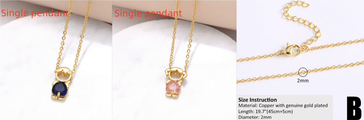 Copper-plated 18k Gold DIY Hip-hop All-match Chain Necklace