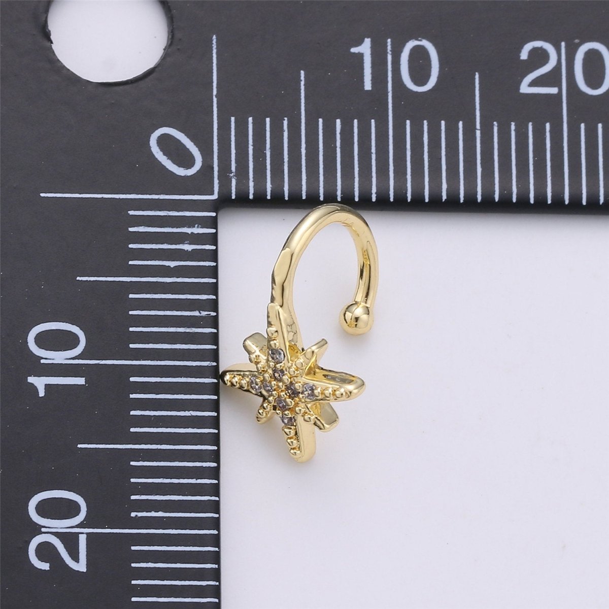 1x Star Gold Filled Earring Simple Ear Cuff, delicate ear cuff, ear cuff no piercing, gold ear cuff, ear cuff, gold ear cuff AI-132