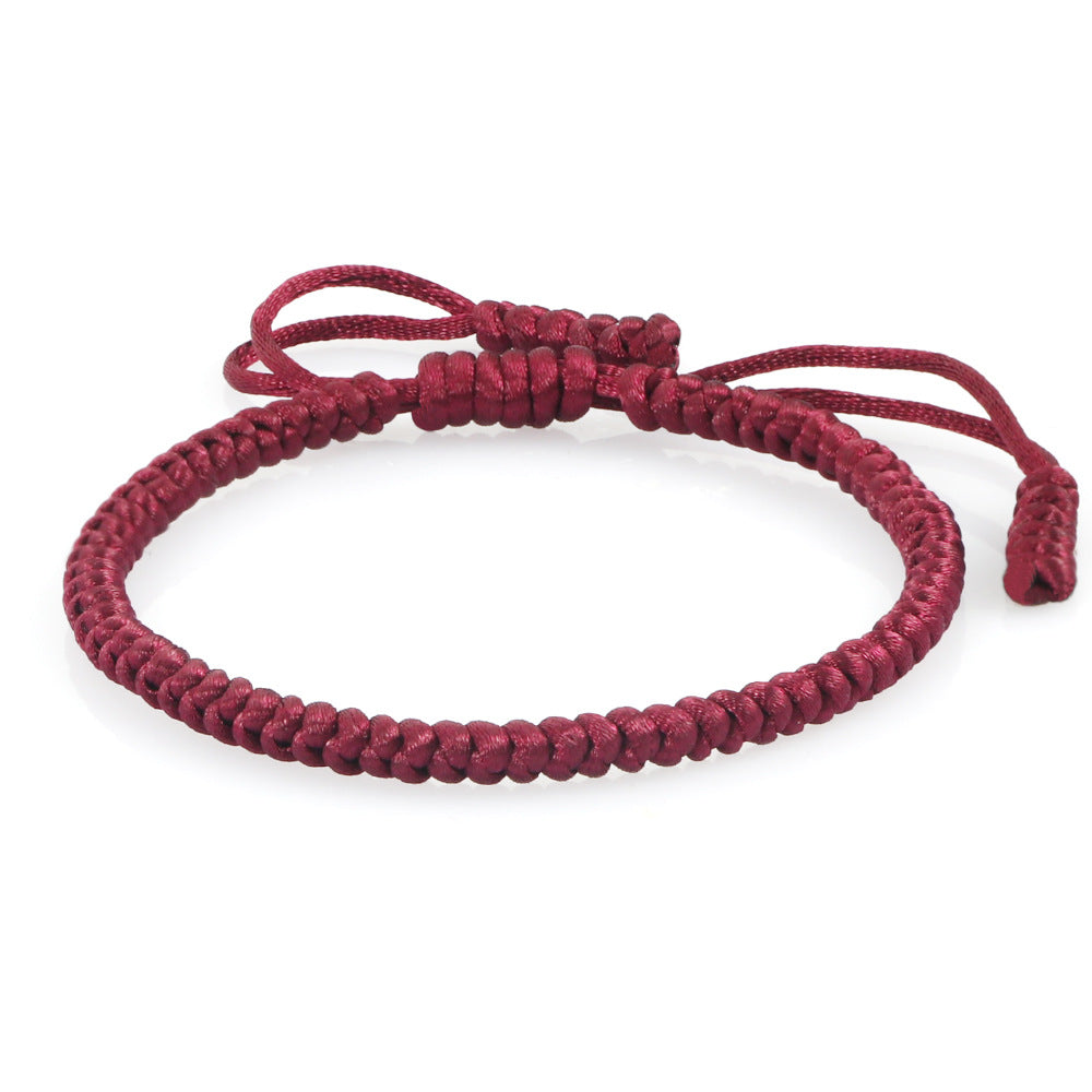 Women's & Men's Vintage Silk Carrying Strap Blessing Knot Wrist Diamond Bracelets