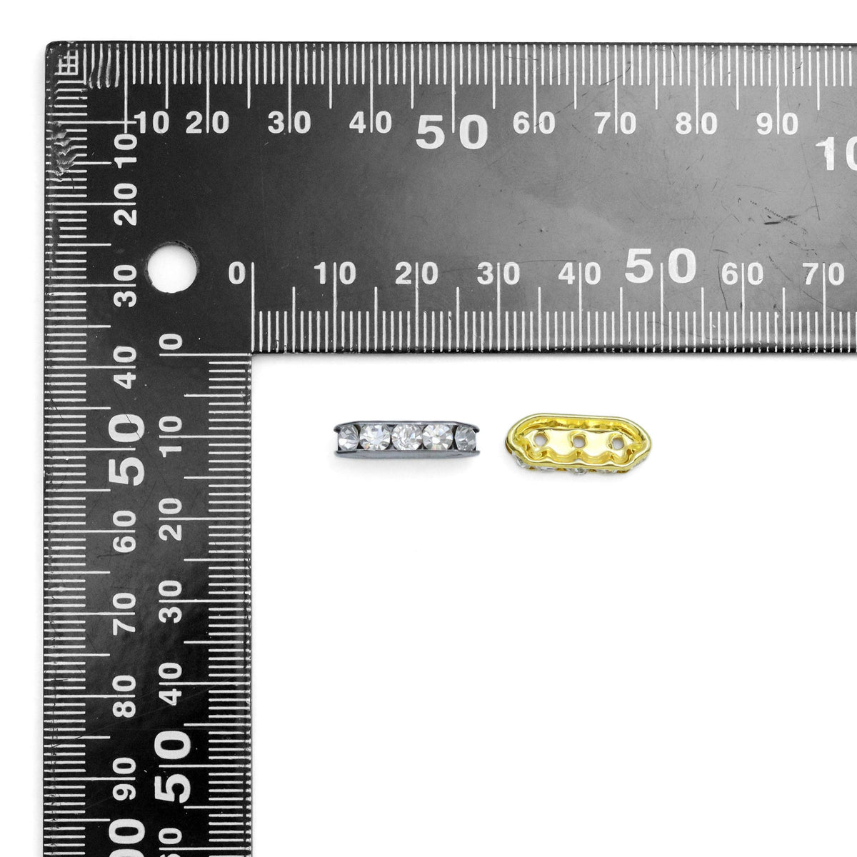 10pc Rhinestone Jewerly Seperator Bar with 3 holes, sku#C131