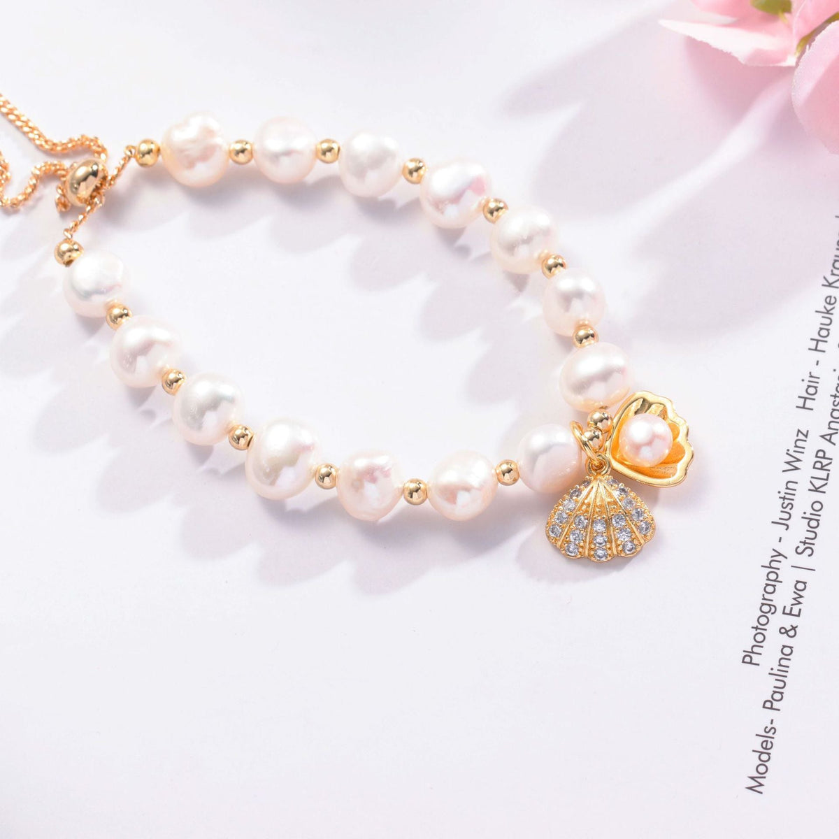 Women's Exquisite Elegant Bardo Freshwater Pearl Crystal For Bracelets