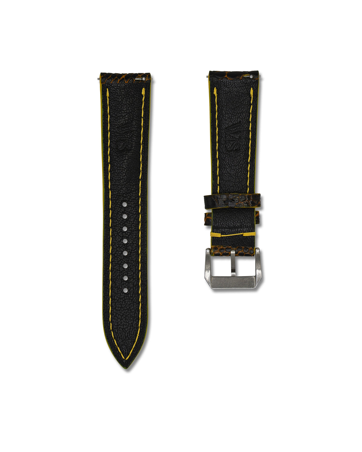 Bumblebee Bespoke Ostrich Shin Leather Watch Strap 22mm