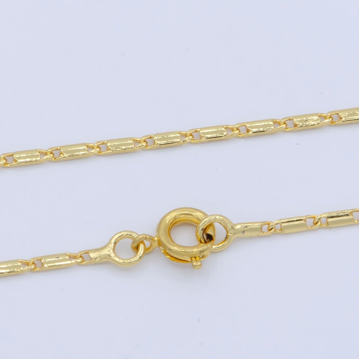 24K Gold Filled 2mm Dainty Scroll 18 Inch Layering Chain Necklace | WA-199 Clearance Pricing