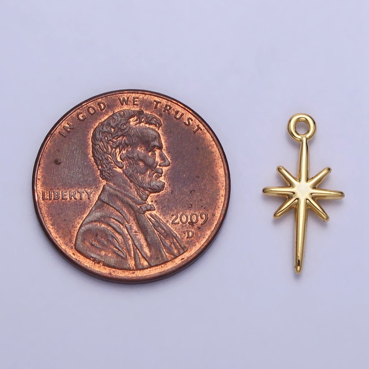 24K Gold Filled North Star Celestial15.8mm Add-On Charm in Gold & Silver | AC333 AC716
