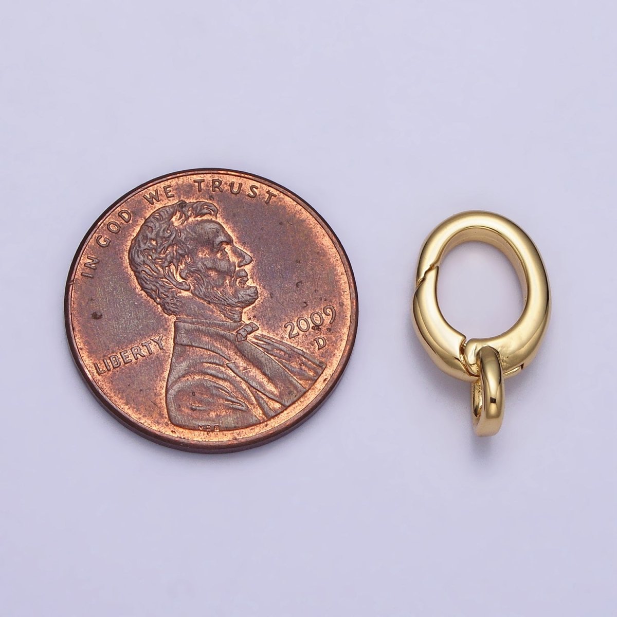 24K Gold Filled Oval Push Triggerless Clasps Jewelry Closure Supply in Gold & Silver | Z-123 Z-124