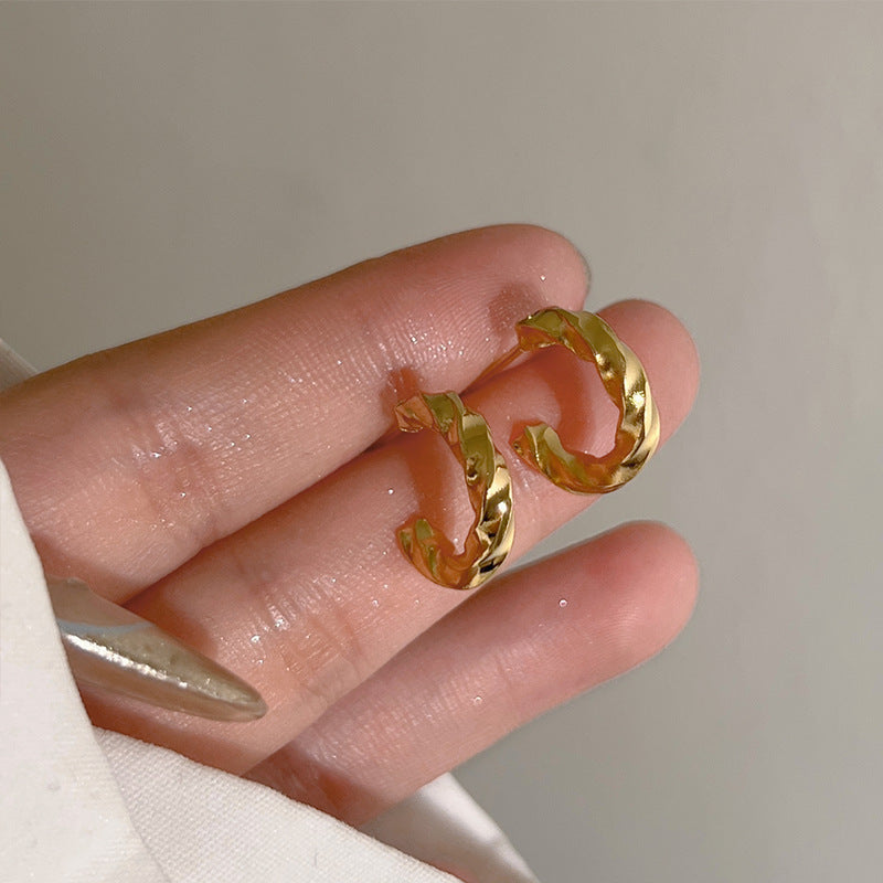 Tiny Size Heart Gold Earrings Comfort Fit Can Wear While Sleeping Female Accessories