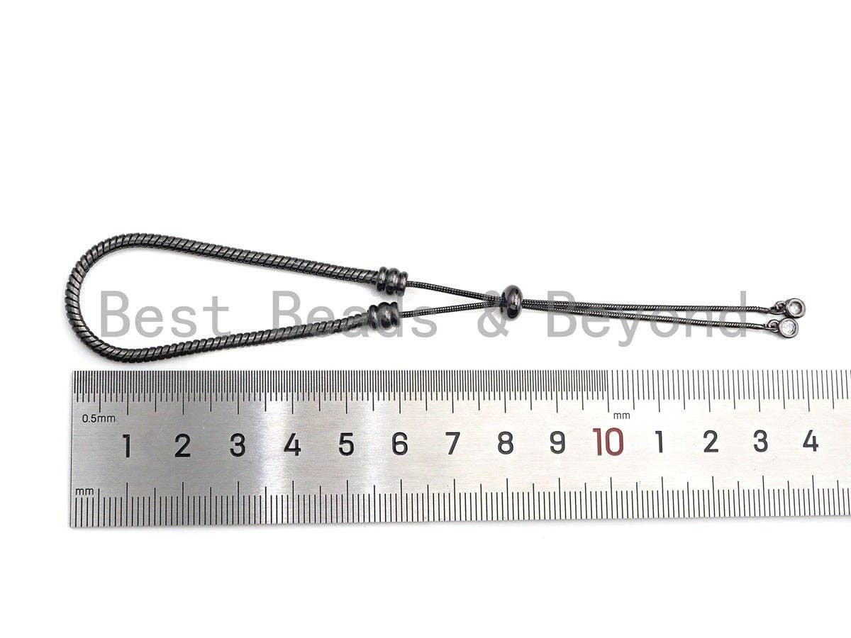 Adjustable Bracelet Chain for Large Hole Beads, Gold/Silver/Rose Gold/Gumetal Bracelet Chain, Pandora Style Slidnig braclet, sku#C111