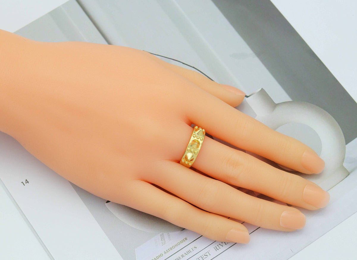 CZ Spike Band Ring, Sku#LD292