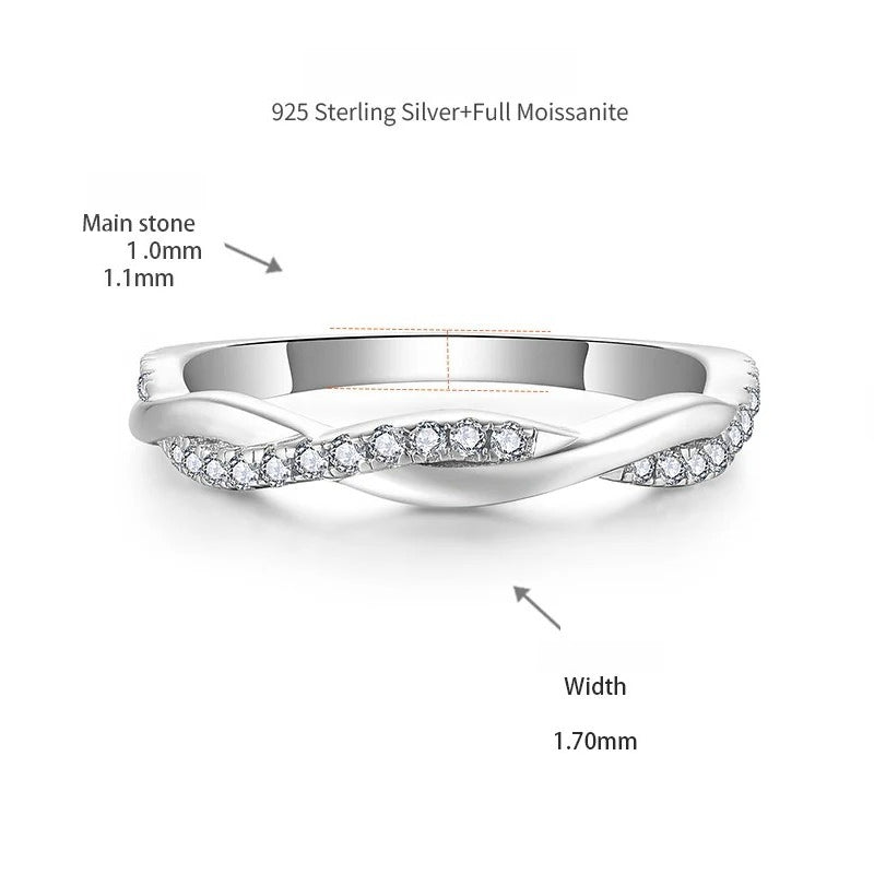 2-Carat Full D-Color VVS1 Moissanite Solitaire Ring with Four-Prong Vine Band – Modern Minimalist Engagement Ring
