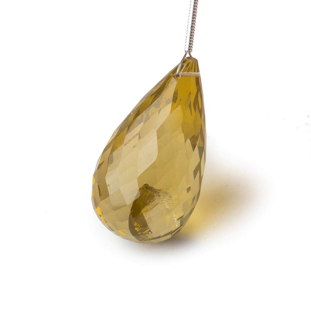 30.5x17mm Honey Quartz Faceted Tear Drop Focal Bead 1 piece