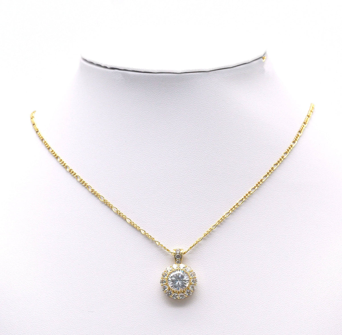 Large Round CZ Flower Charm, Sku#LK664
