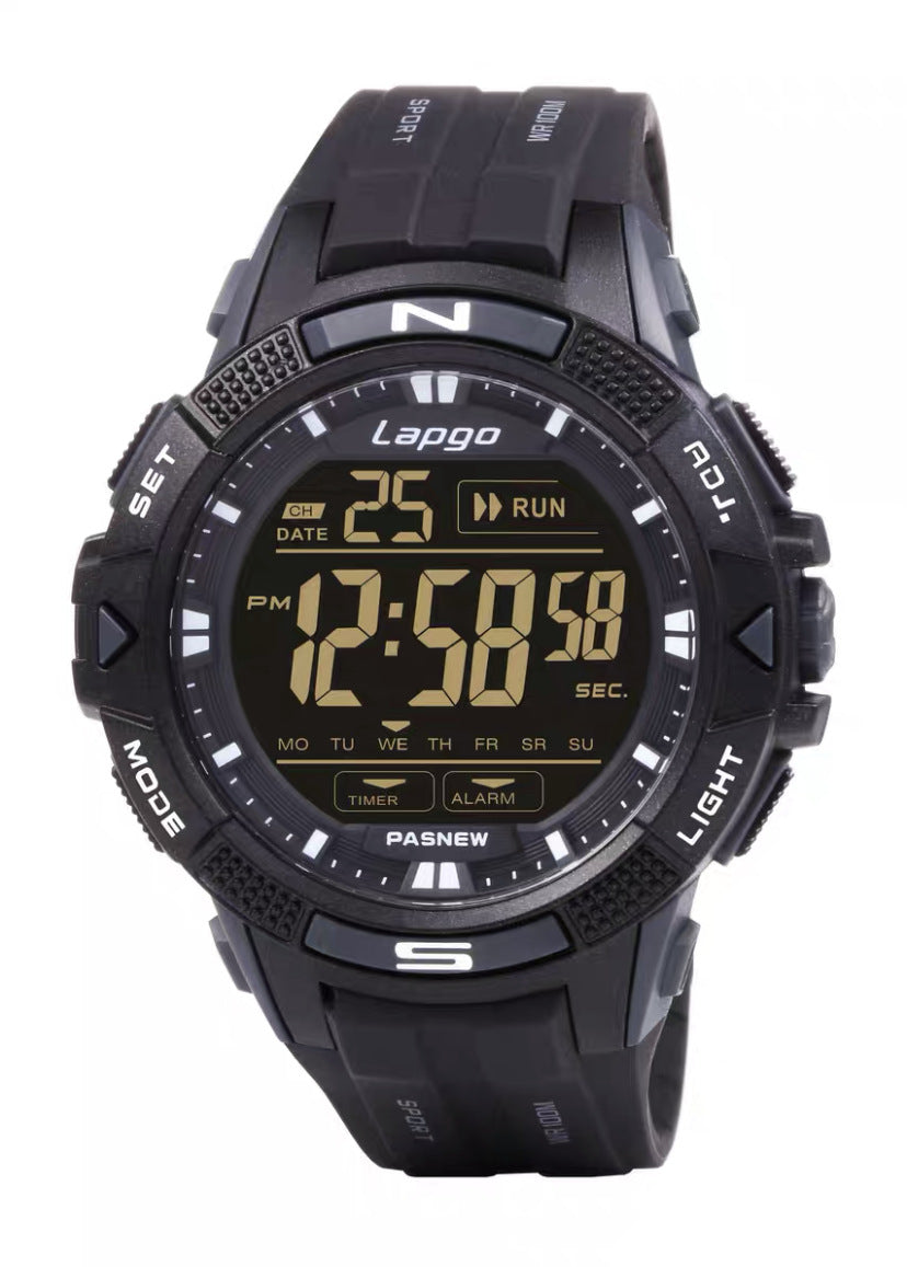 Waterproof Shock-resistant Multi-function Digital Sports Watch With Timing Features