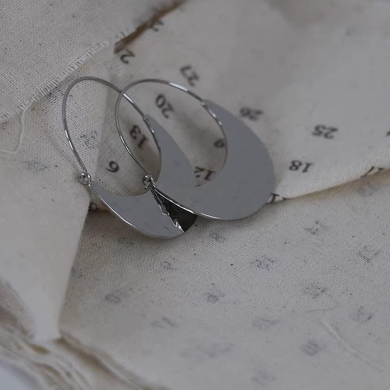 Women's Personalized 18k Gold-Plated Fan-Shaped Earrings