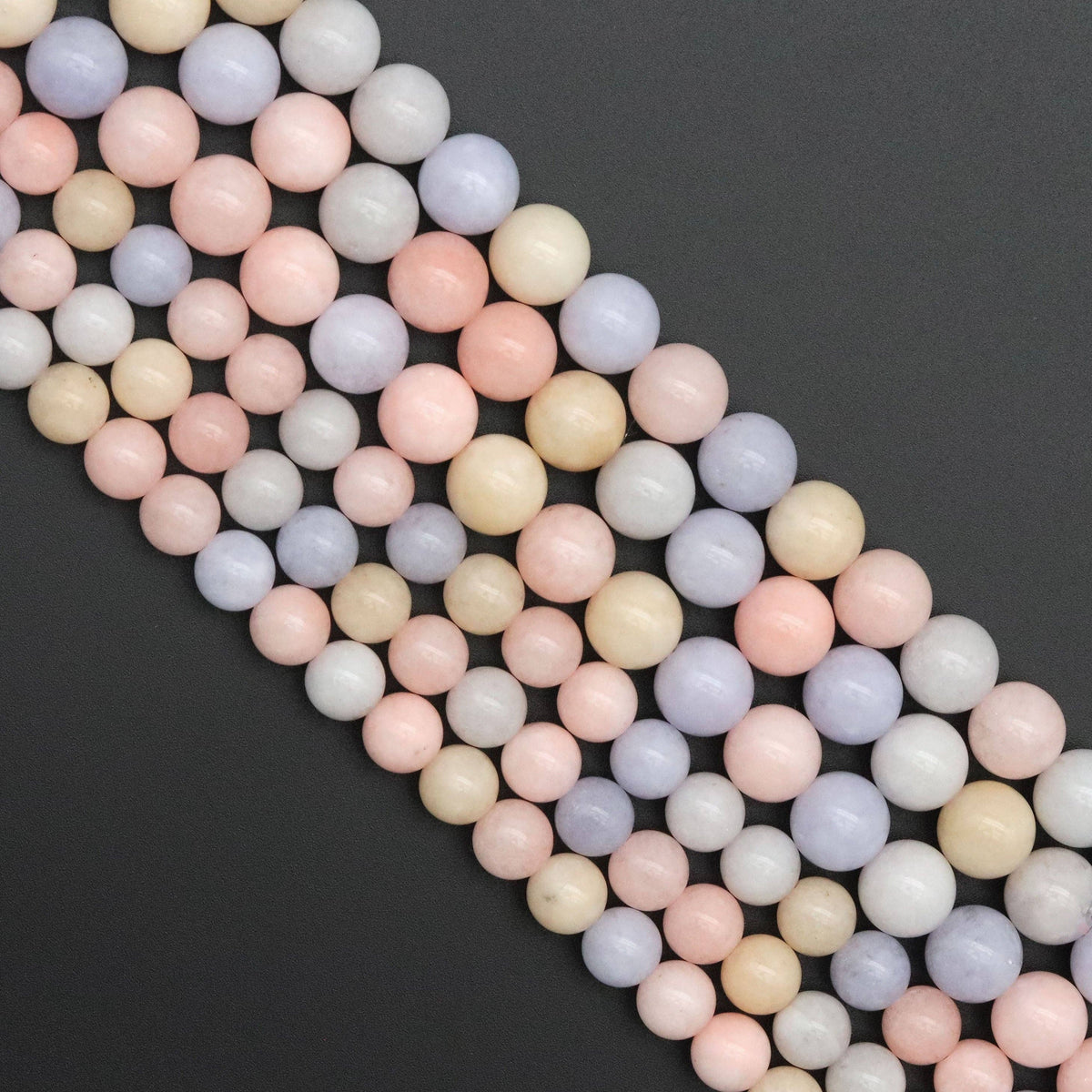 Morganite Jade Round Smooth Beads, Sku#U1820