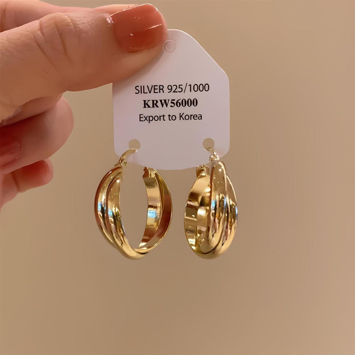 Metal Ball Drop Earrings For Women, Large Polished Circle Hoop Earrings, Trendy Vintage Lightweight Ear Jewelry For Round Face