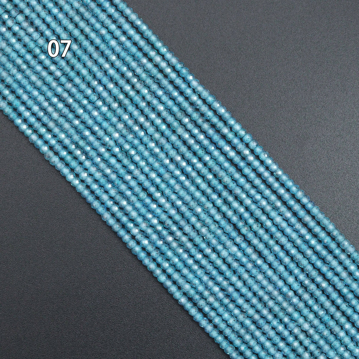 2x3mm CZ Faceted Rondelle Beads, Sku#U2153