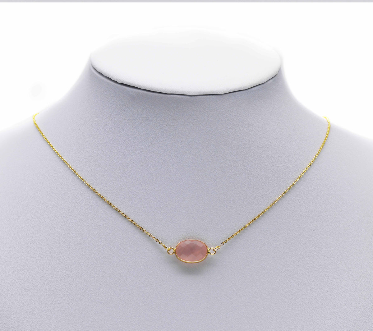 Gold Oval Gemstone Charm, Sku#LY23