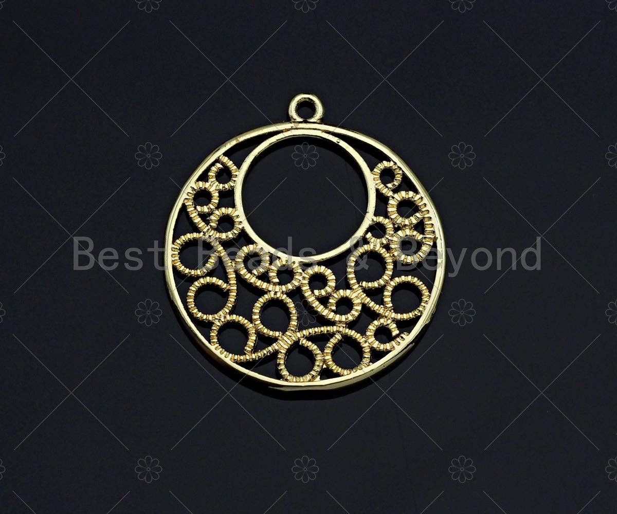 Filigree Gold Lacy Charm, Oval/Teardrop/Star/Heart Diamond Shape Brushed Gold Charm, Wire Charm, sku#CP11C